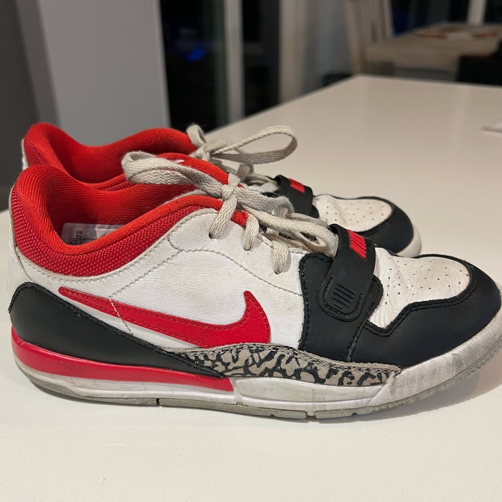 Nike Air Jordan -Kids' Black, Red, and White Sneakers size 3